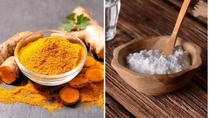 Baking soda và bột nghệ